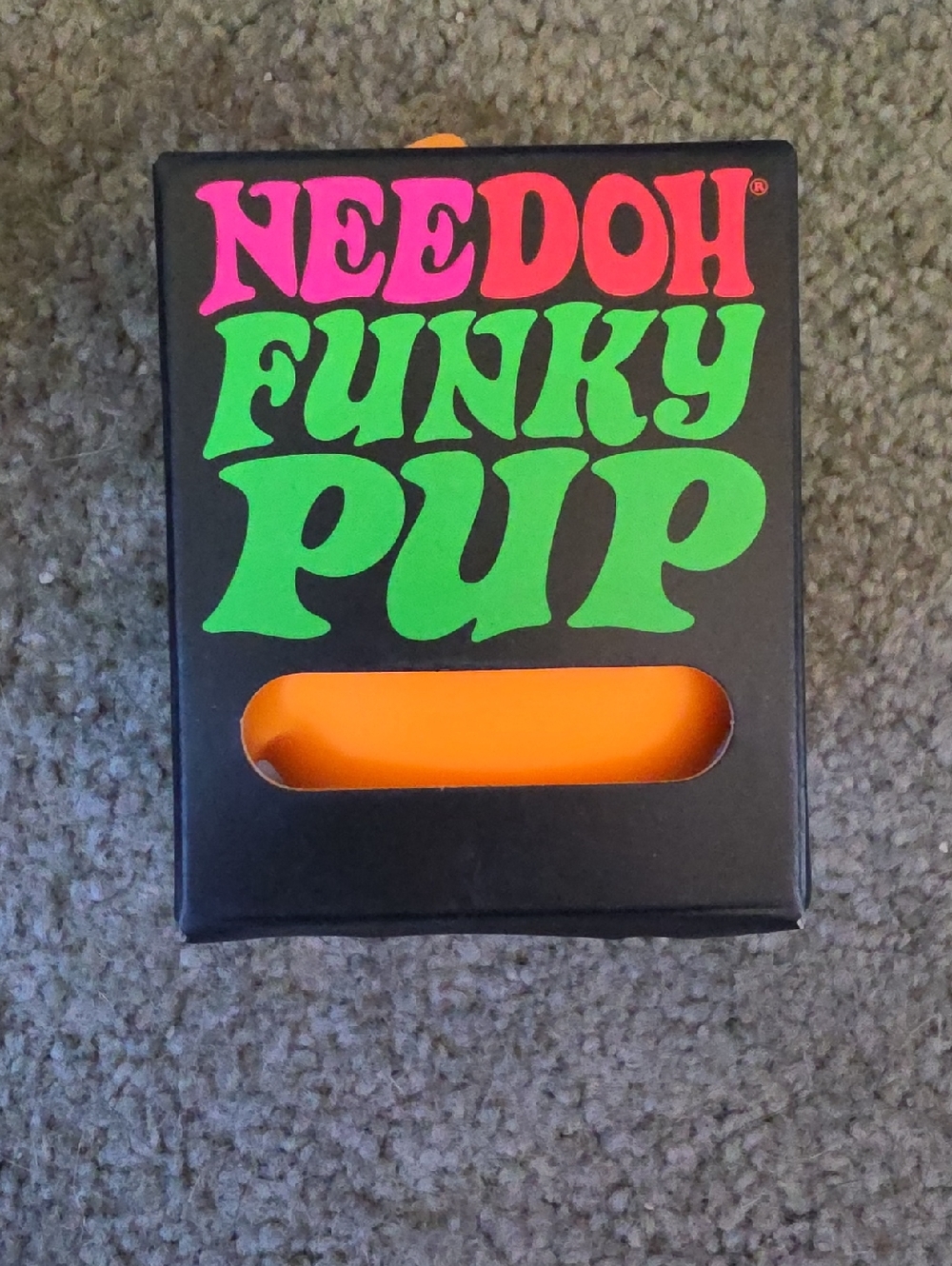 NIB Needoh Neon Orange Funky Pup